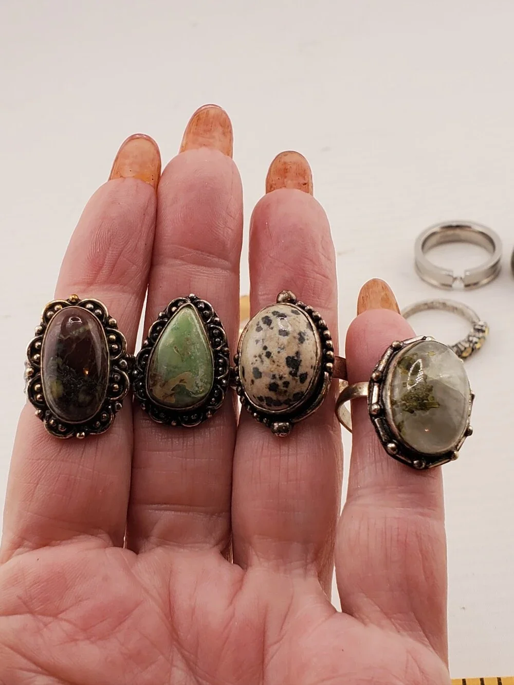 Bundle Natural Stone Plus Rings - Picture 2 of 5